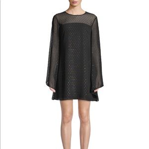 Trina Turk Dot Long-Sleeve Dress Size XL